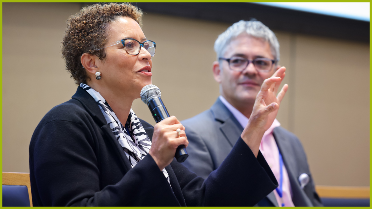 Kimberly Hewitt, vice president for institutional equity, and Benjamin Smallheer, associate clinical professor in the School of Nursing.