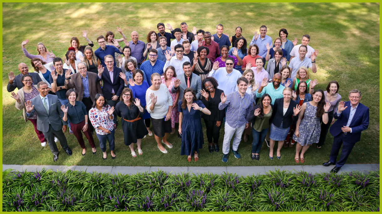 President Vincent Price and Provost Alec Gallimore join new faculty in a group photo.